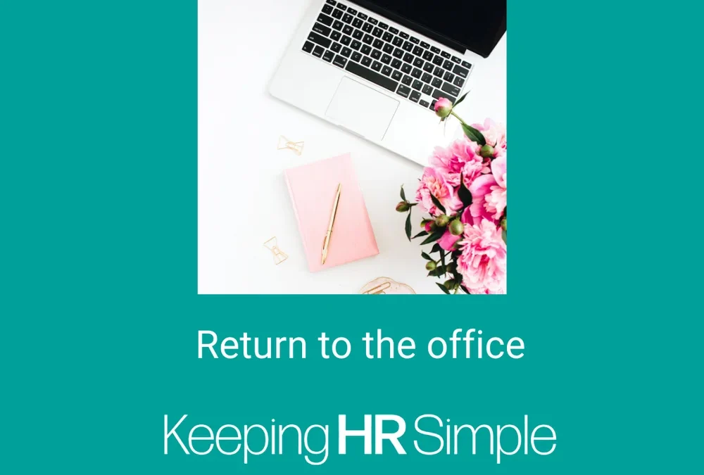 Returning to the office.