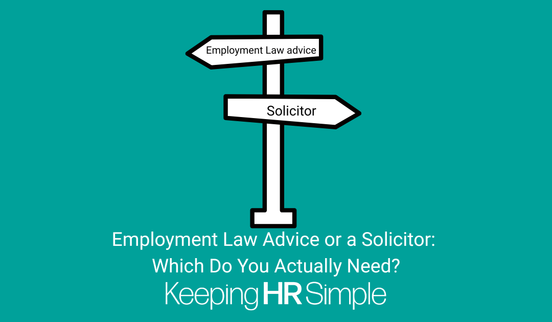 Employment Law Advice From an HR Consultant or a Solicitor: Which Do You Actually Need?
